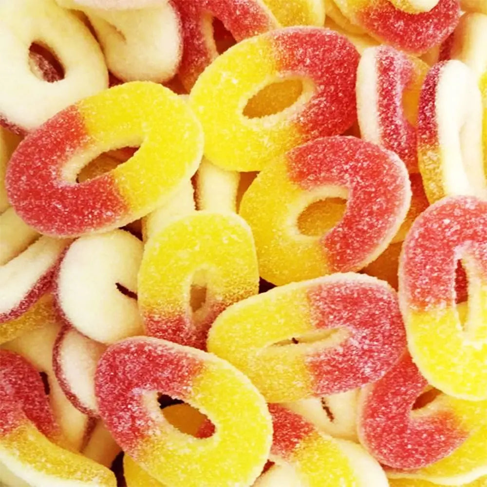 Anneaux Sucrés Goût Pêche (100g)